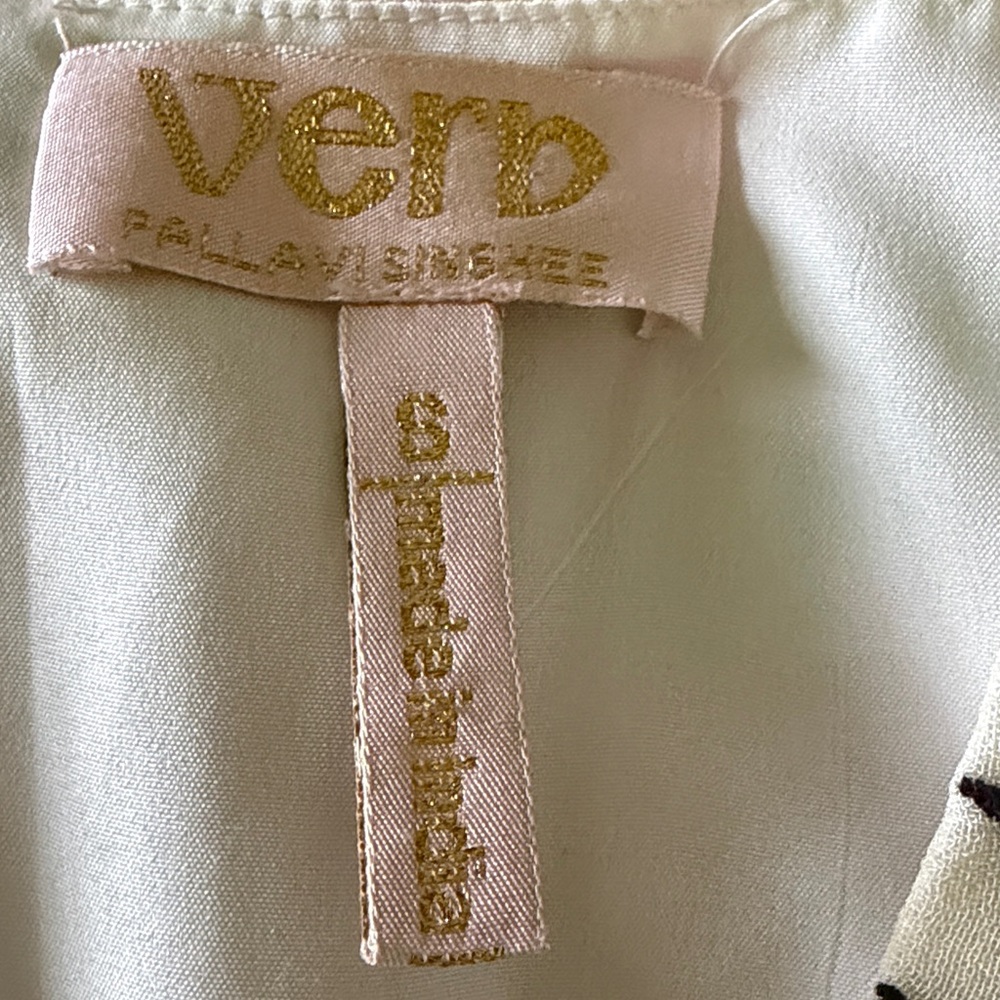 ANTHROPOLOGIE - VERB by Pallavi Singhee Black & White Beaded Maxi Dress S - Picture 10 of 16
